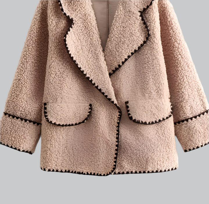 Lana - Elegant Contrast Lambswool Jacket