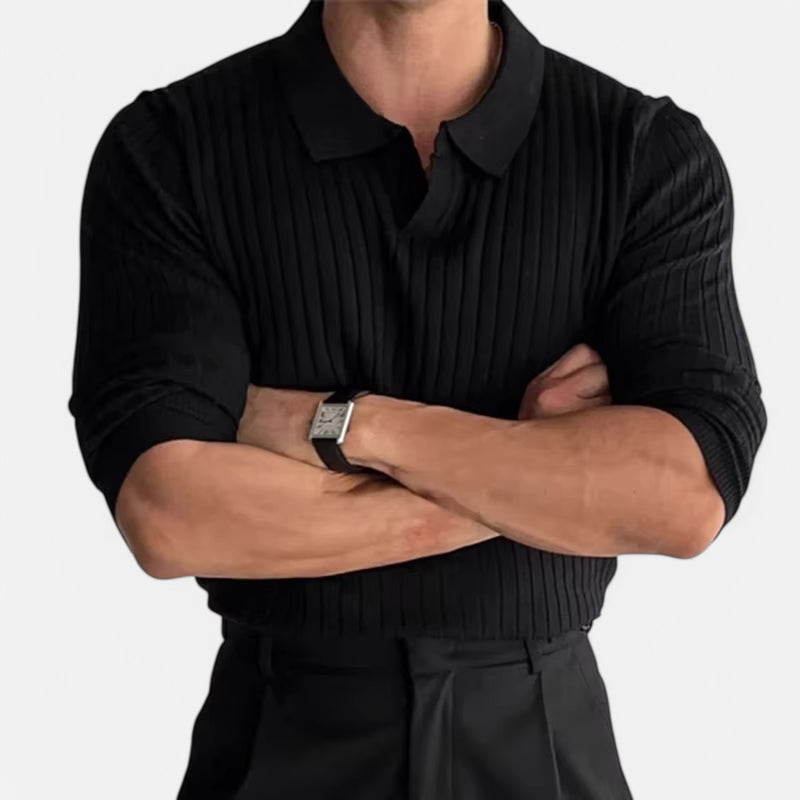 Monacogents | Striped Knit Polo