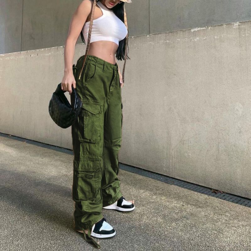 Charlotte - Vintage Wide Leg Cargo Pants