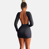Monacogents | Backless Bodycon Mini – Sleek Lines, Subtle Allure