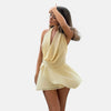 Monacogents | Elegant Women's Backless Halter Mini Dress