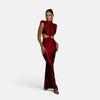 Monacogents | Hollow Out Turtleneck Elegant Women's Maxi Dress