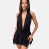 Monacogents | Elegant Women's Backless Halter Mini Dress