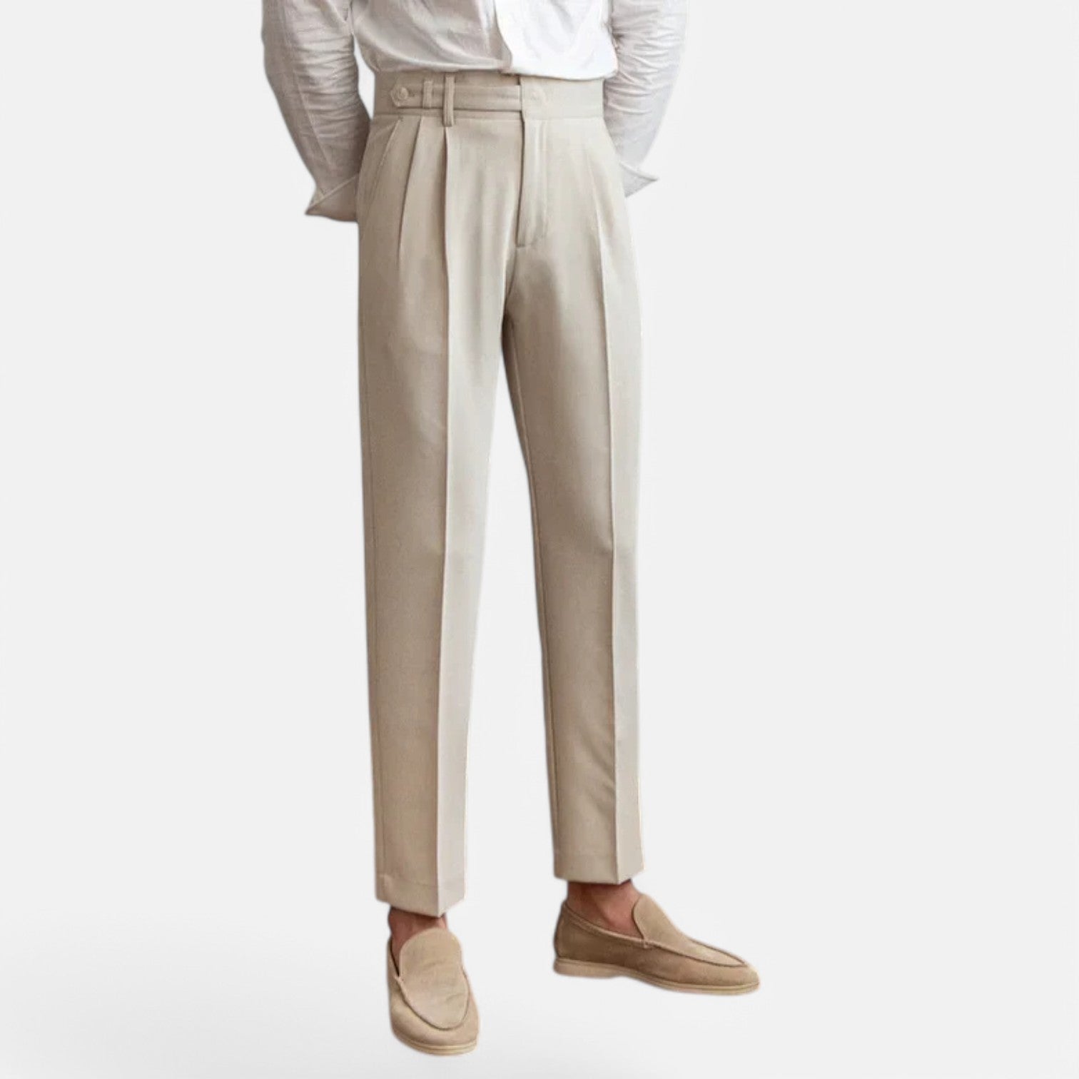 Men's Cropped Trousers – British-Inspired, Wrinkle-Free Elegance