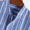Monacogents | Striped Collarless Pullover – Sophisticated Ease for the Modern Man
