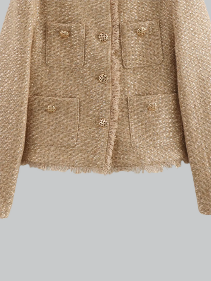 Elise - Chic Tweed Wool Jacket