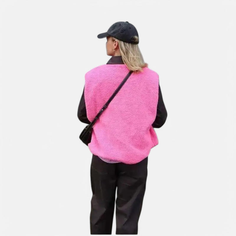Monacogents | Women's Elegant Single-Breasted Wool Vest Sleeveless Top