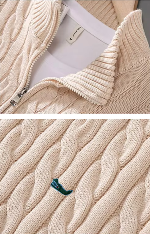 Reid - Cotton Half-Zip Sweater