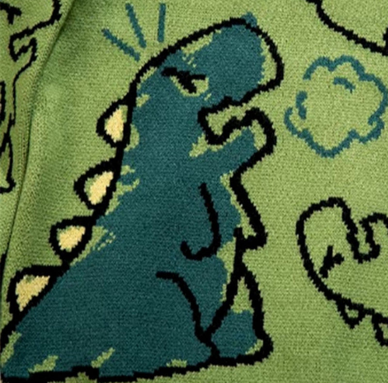 Monacogents | Oversized Dinosaur Knit Sweater
