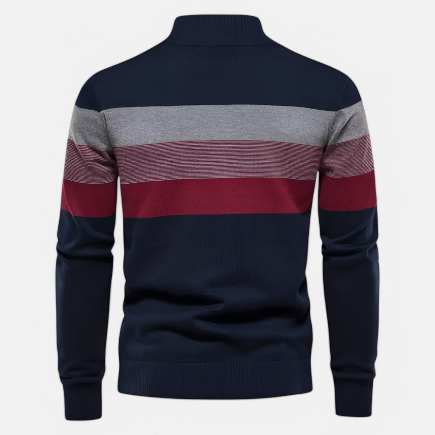 Monacogents | Casual Zip Mock Neck Sweater