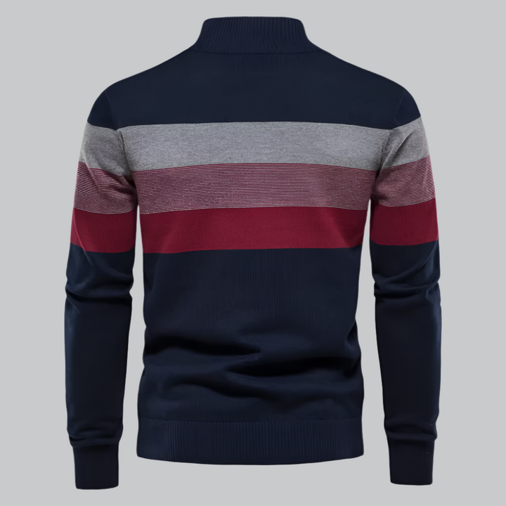 Theo - Casual Zip Mock Neck Sweater