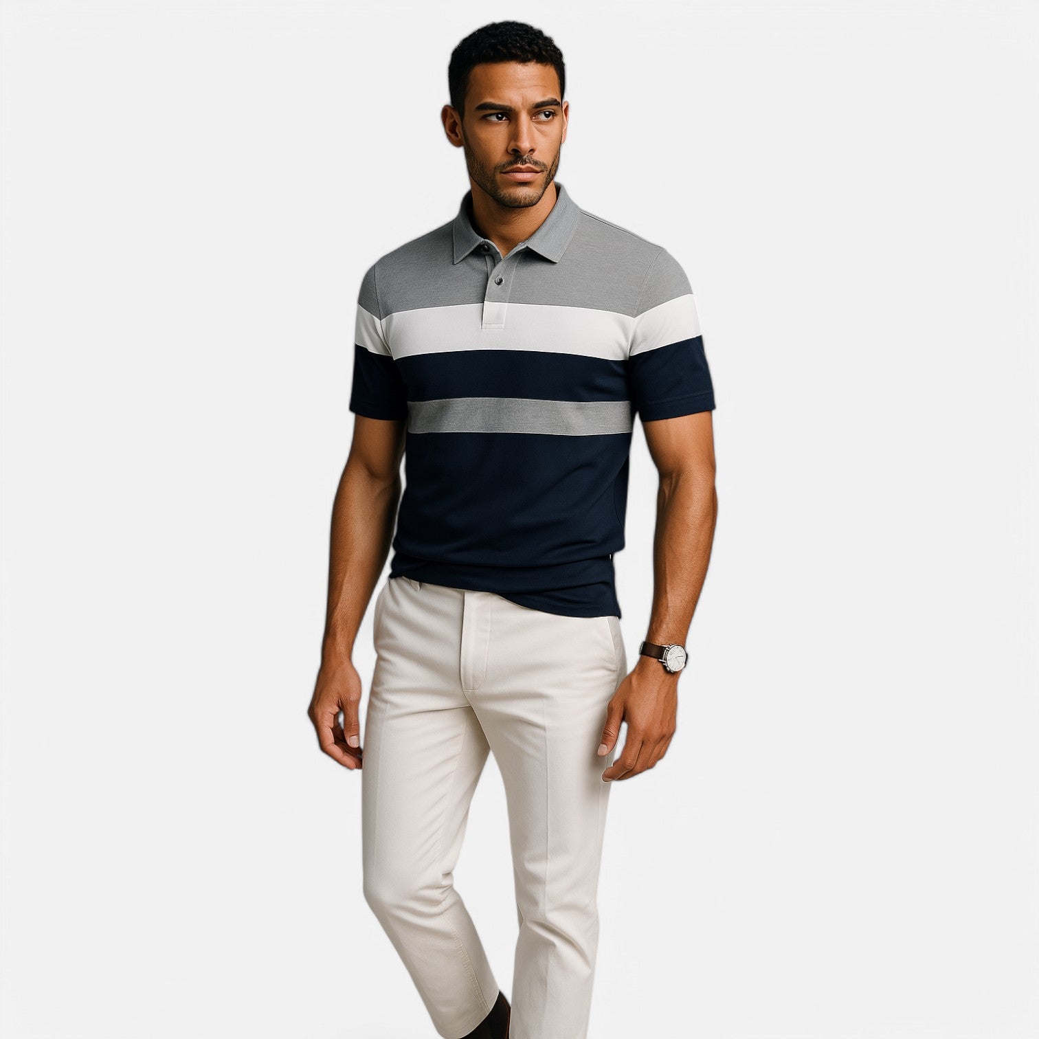 Monacogents | Color Block Polo – Bold Contrast, Timeless Appeal