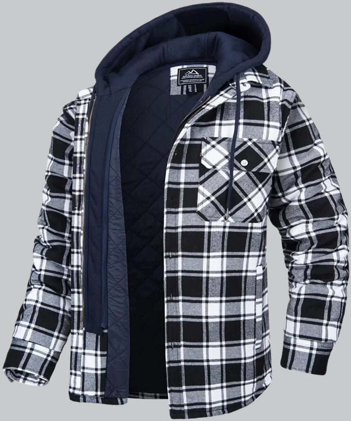 Logan - Flannel Shirt Jacket with Detachable Hood