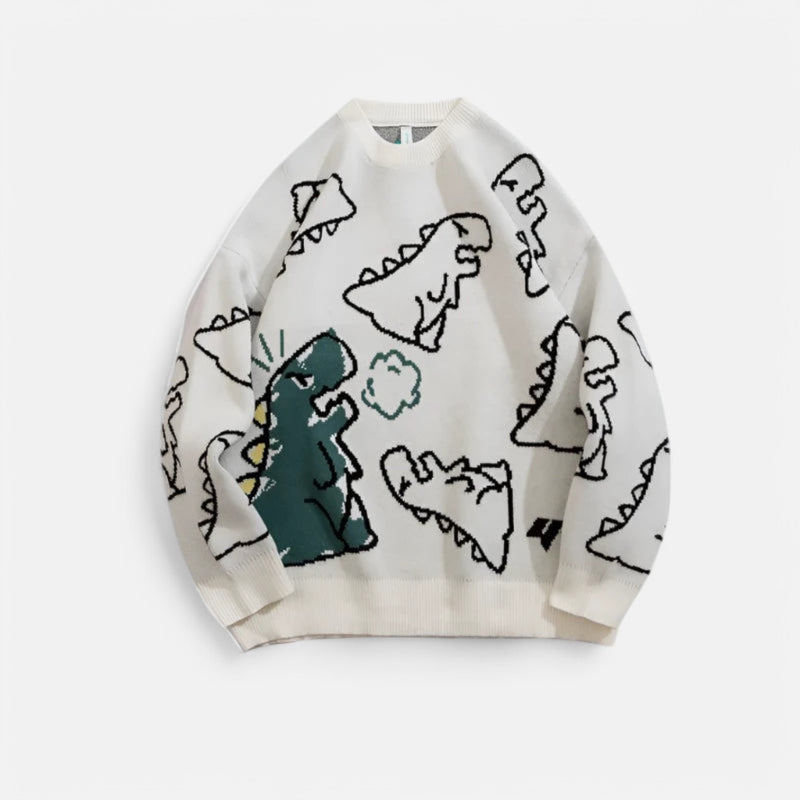 Monacogents | Oversized Dinosaur Knit Sweater