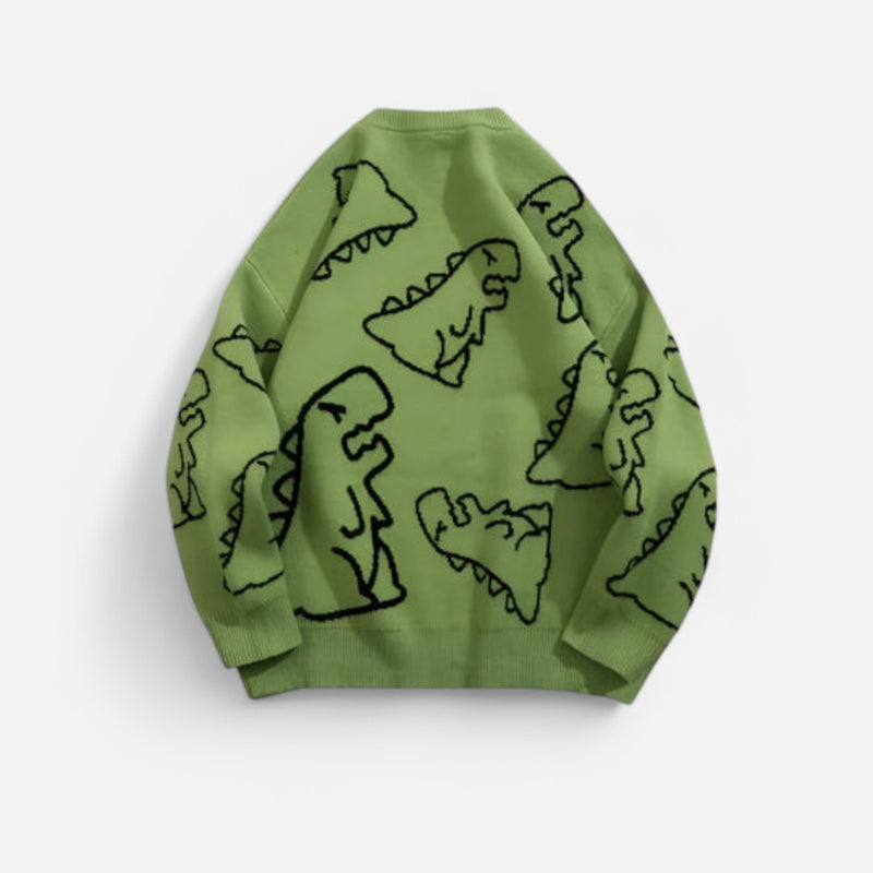 Monacogents | Oversized Dinosaur Knit Sweater