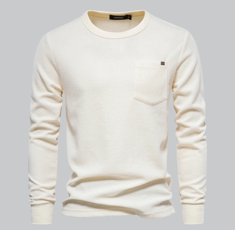 Mason - Waffle Cotton Long Sleeve T-Shirt