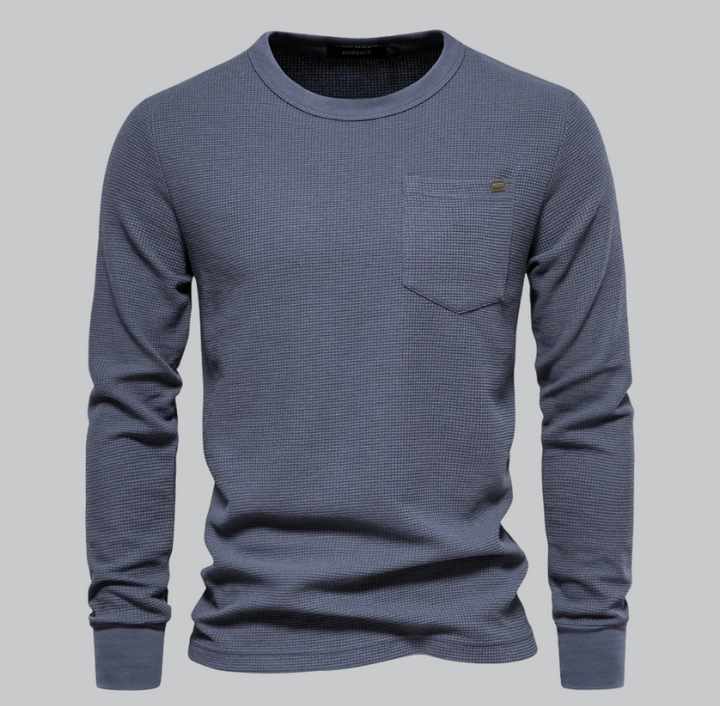 Mason - Waffle Cotton Long Sleeve T-Shirt