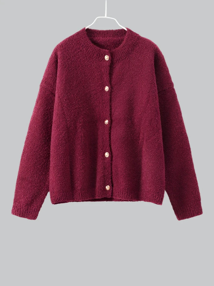 Lila - Women's Loose Knit Cardigan