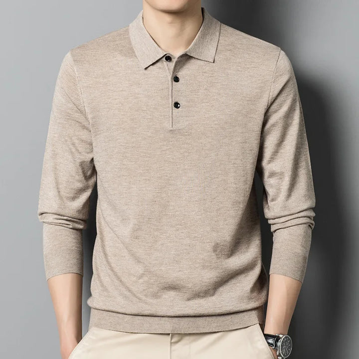 Graham - Cashmere Blend Polo Pullover