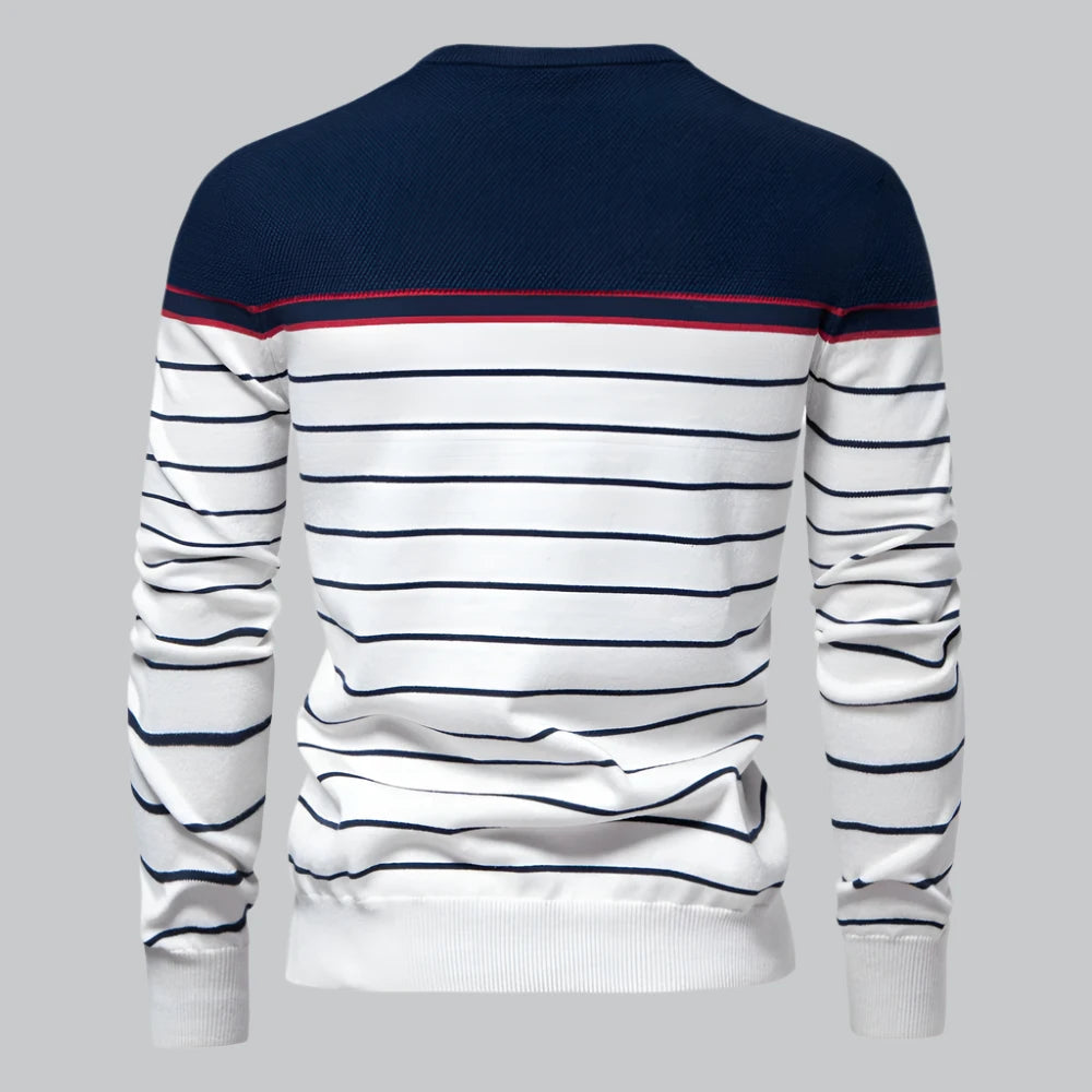 Andrew - Striped Casual Knit Sweater