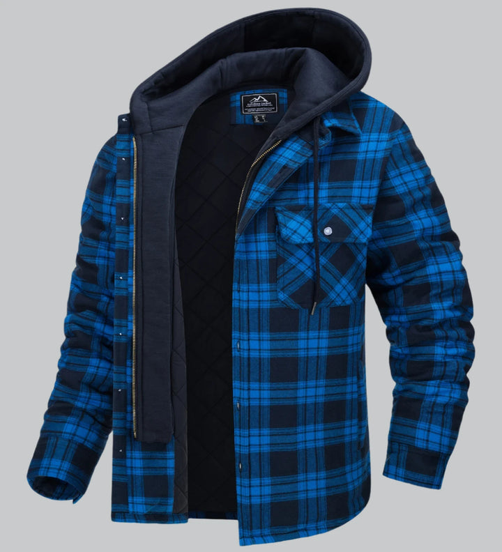 Logan - Flannel Shirt Jacket with Detachable Hood