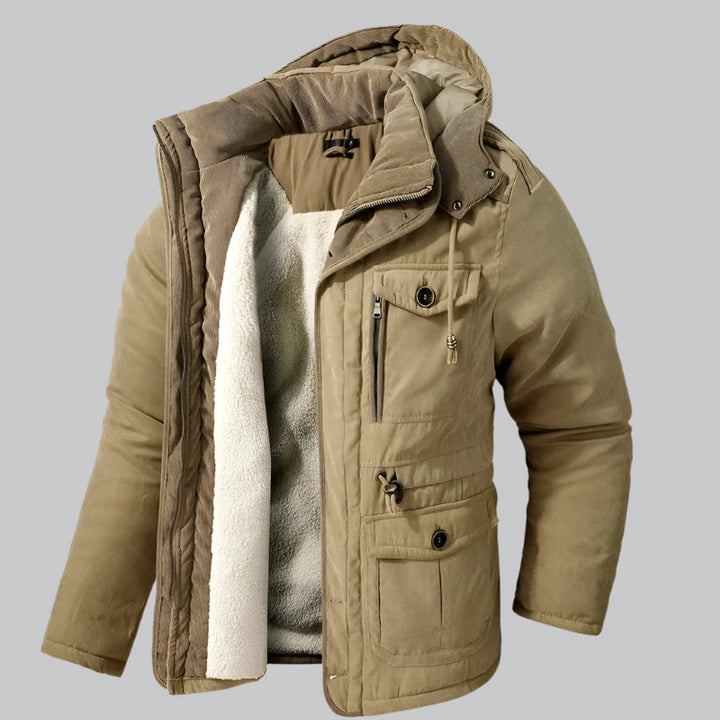 Jackson - Thick Cashmere Fleece Military Jacket