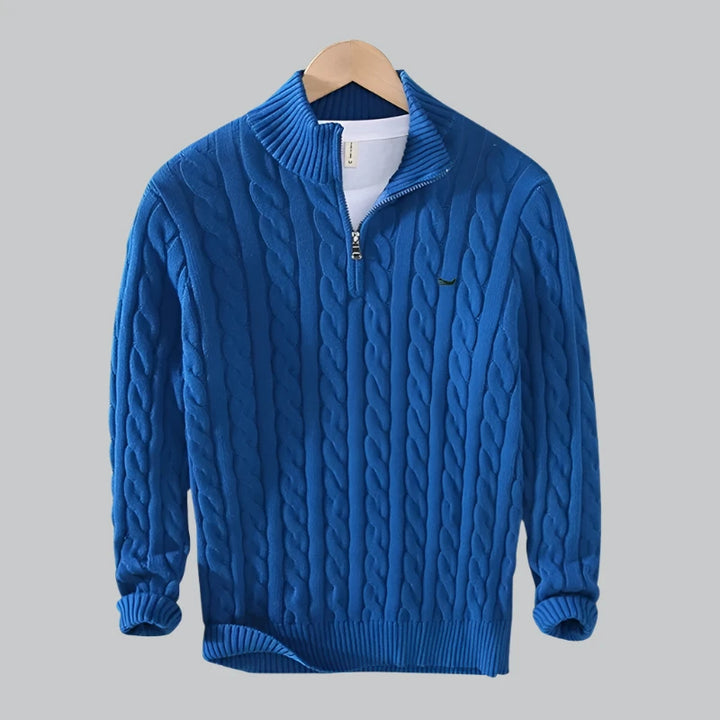 Reid - Cotton Half-Zip Sweater