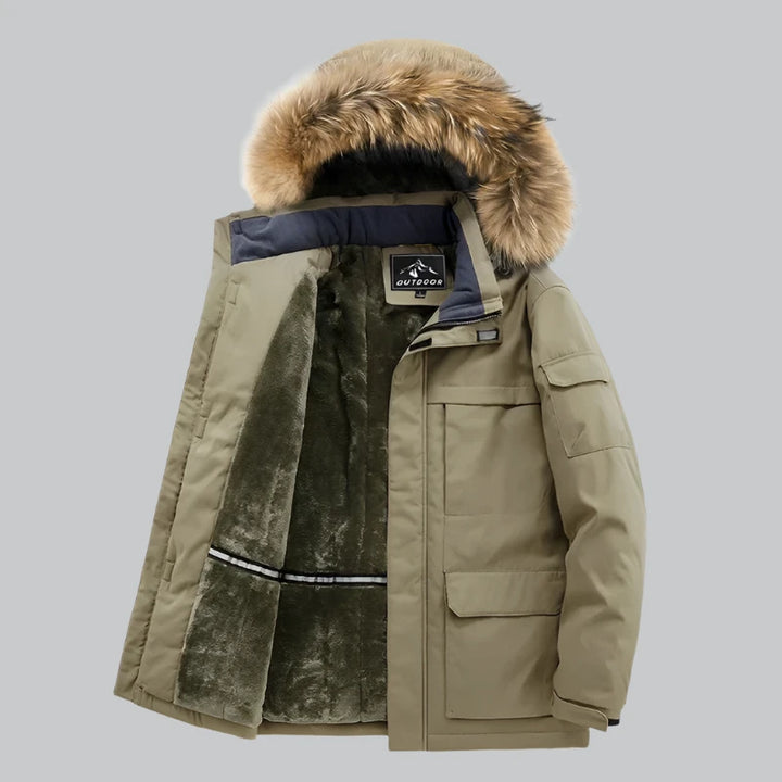 Noah - Men's Outdoor Winter Jacket with Fur Collar