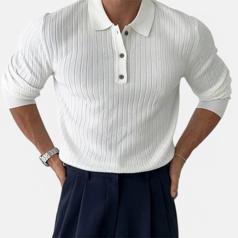 Monacogents | Striped Knit Polo