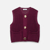 Monacogents | Chunky Knit Sleeveless Cardigan