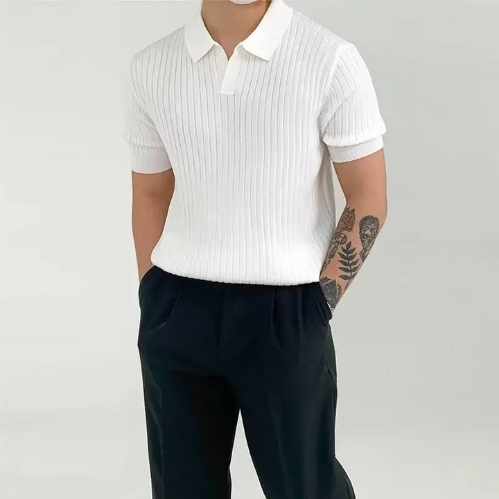 Julian - Trendy Knitted Polo Shirt