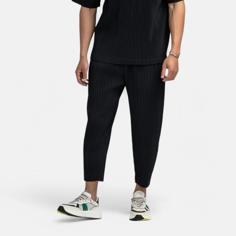 Monacogents | Tapered Miyake Pleated Pants