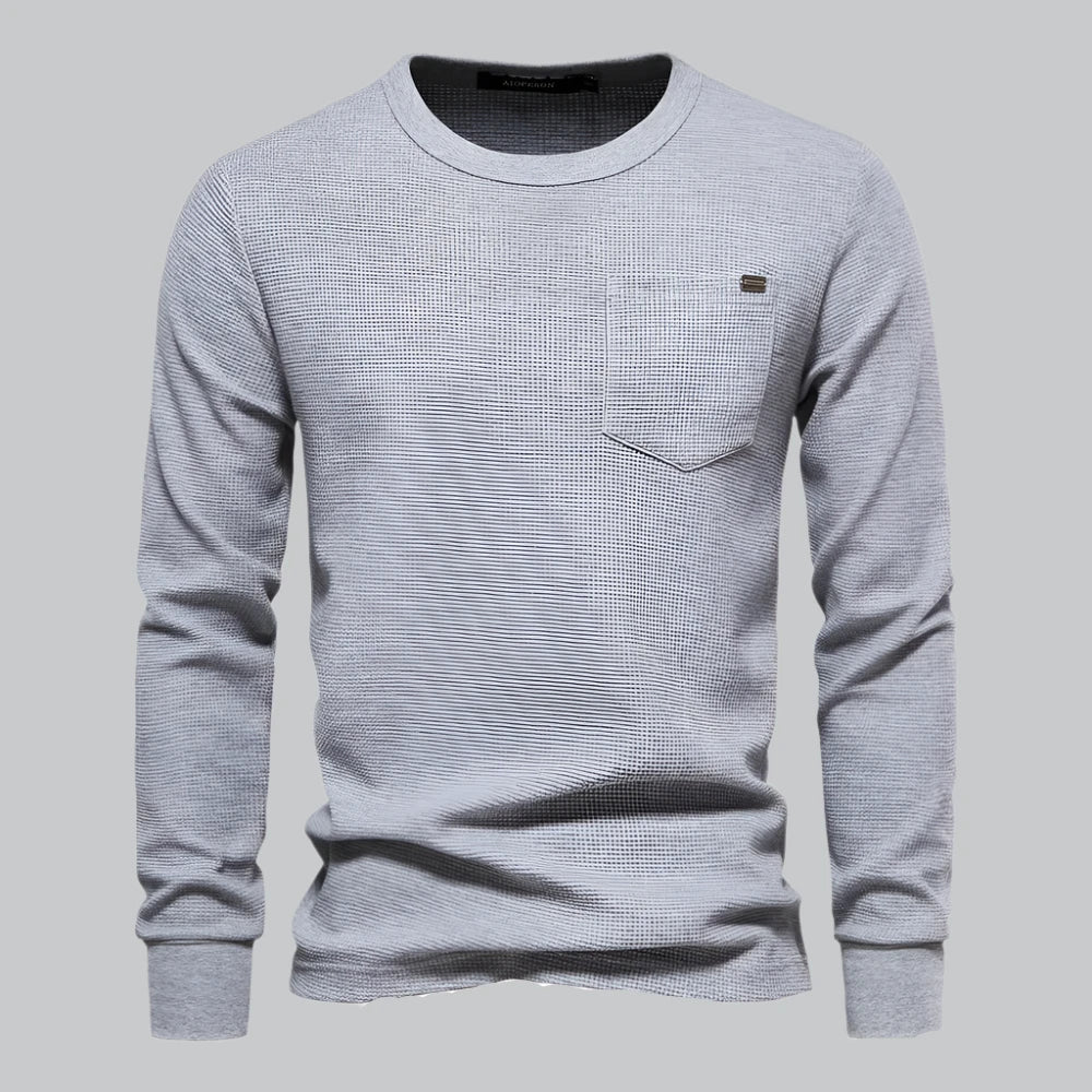 Mason - Waffle Cotton Long Sleeve T-Shirt