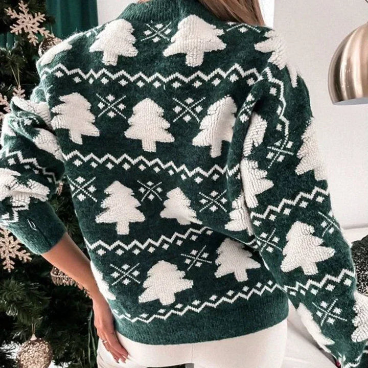 Ivy - 3D Christmas Tree Knit Sweater