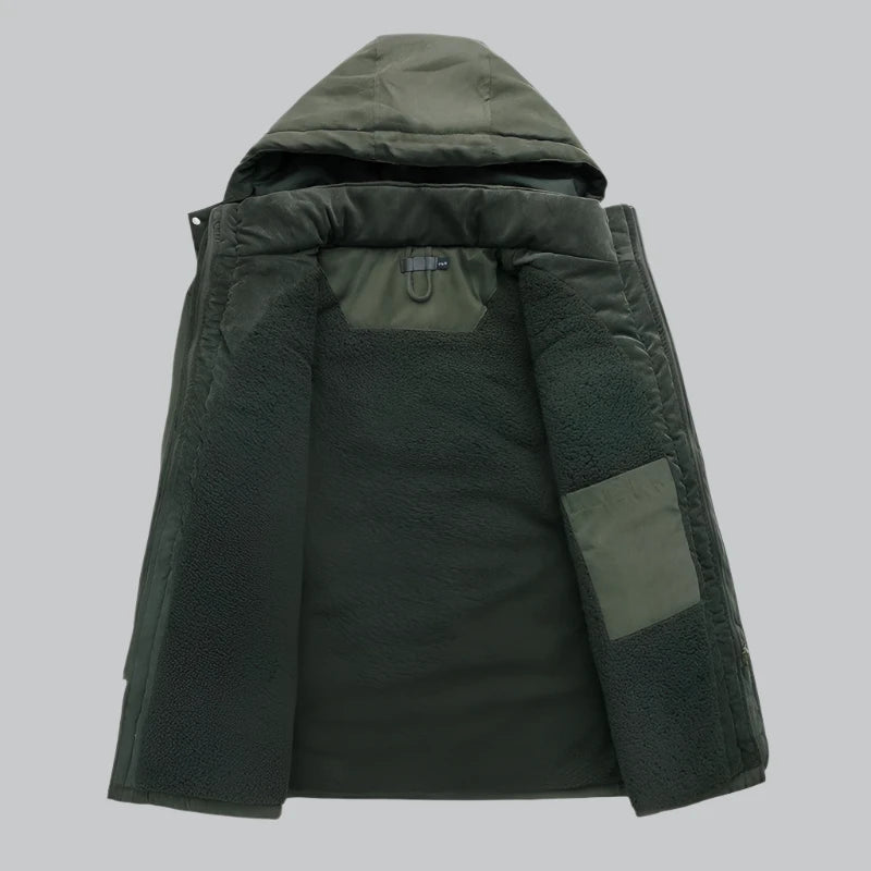 Jackson - Thick Cashmere Fleece Military Jacket