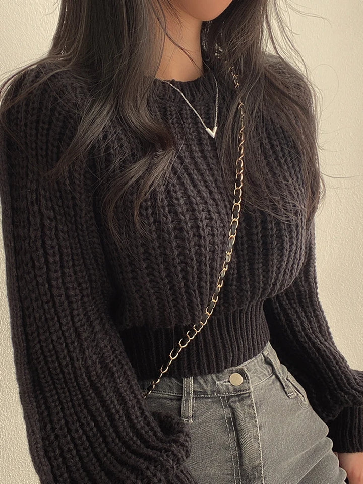 Nora - Vintage Lantern Sleeve Sweater