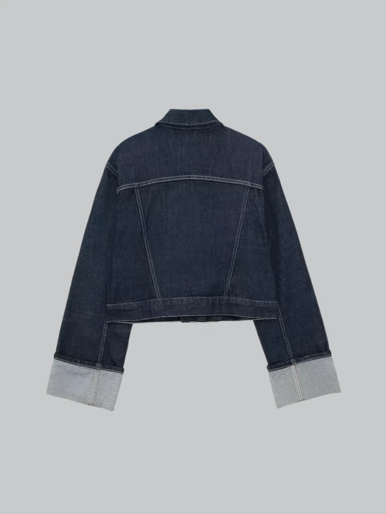 Willshela - Vintage Denim Jacket with Pockets