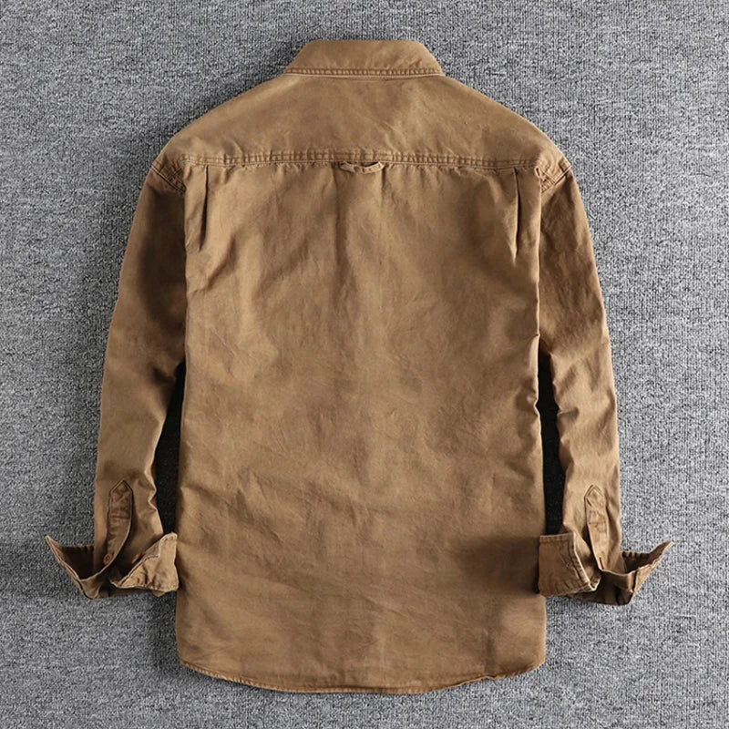 Miles - Distressed Retro Work Shirt