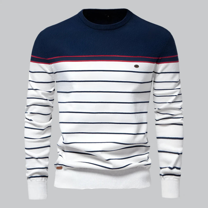 Andrew - Striped Casual Knit Sweater