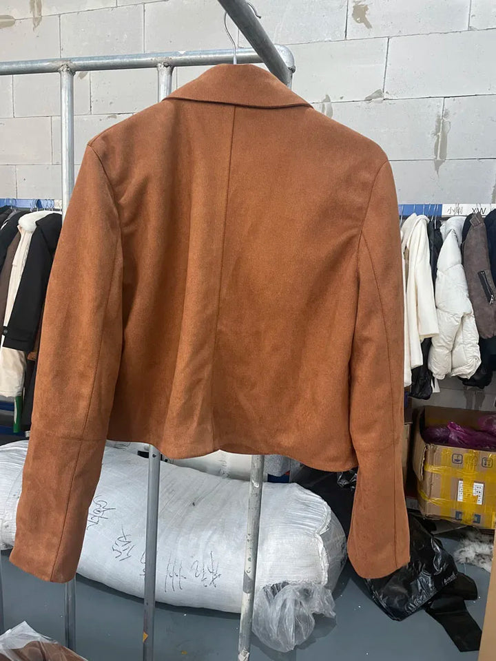 Mila - Suede Leather Short Jacket