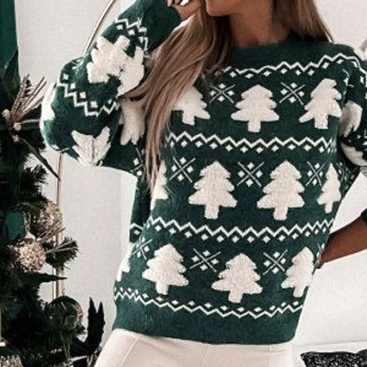 Ivy - 3D Christmas Tree Knit Sweater