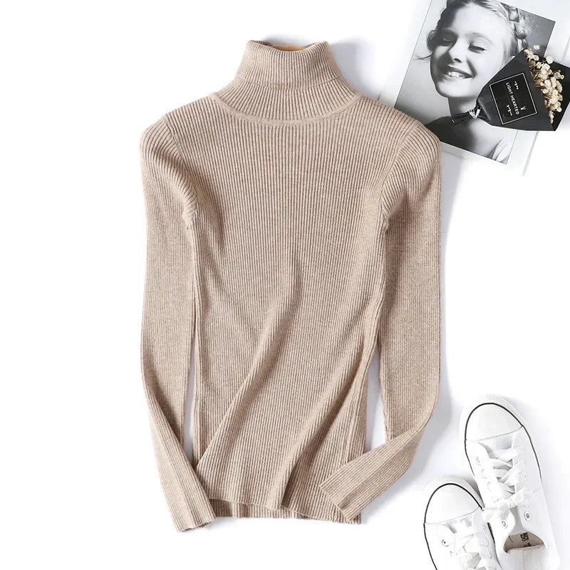 Sophia - Lined Turtleneck Sweater