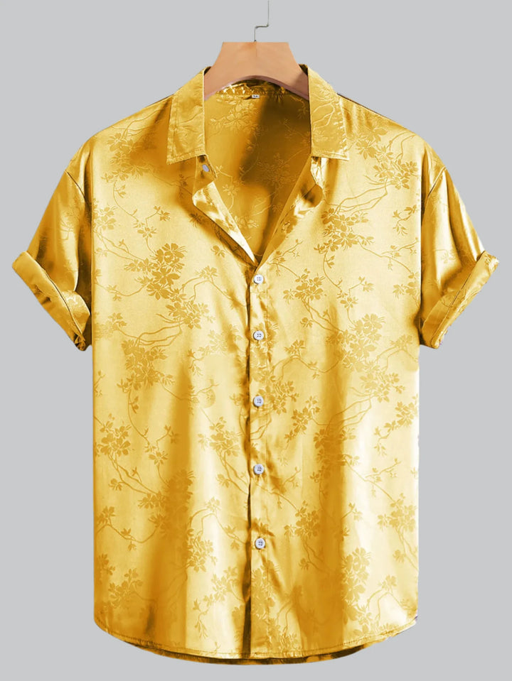 Kai - Embroidered Hawaiian Short Sleeve Shirt for Men