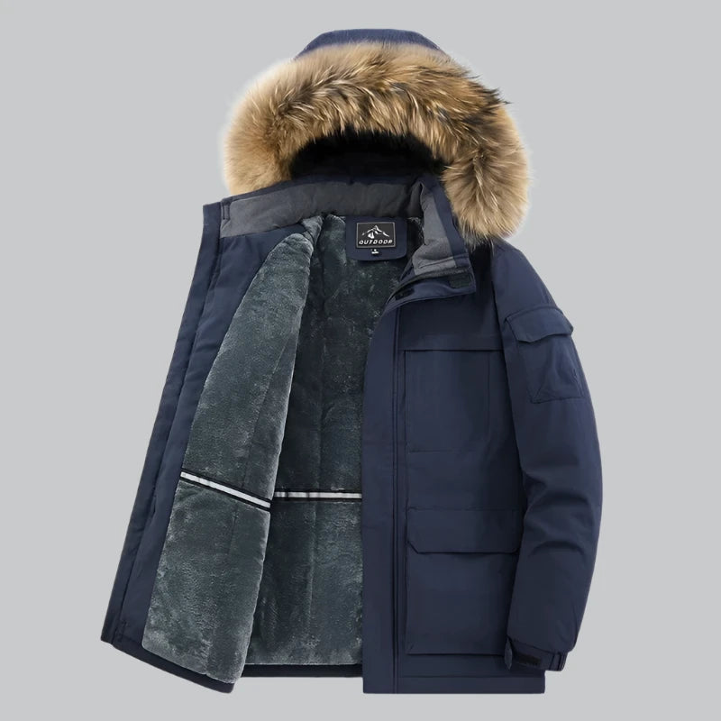 Noah - Men's Outdoor Winter Jacket with Fur Collar