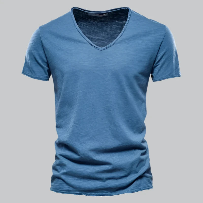 Patrick - Slim Fit Cotton V-Neck T-Shirt