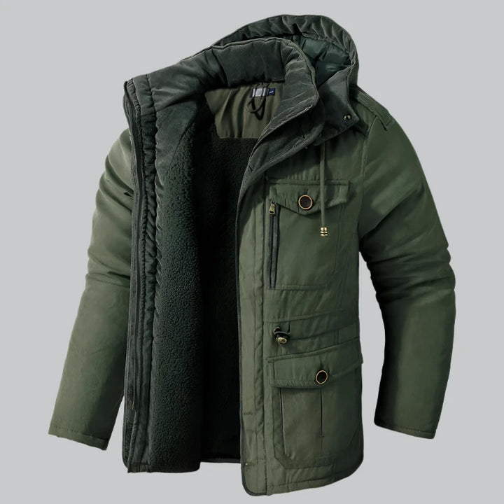 Jackson - Thick Cashmere Fleece Military Jacket