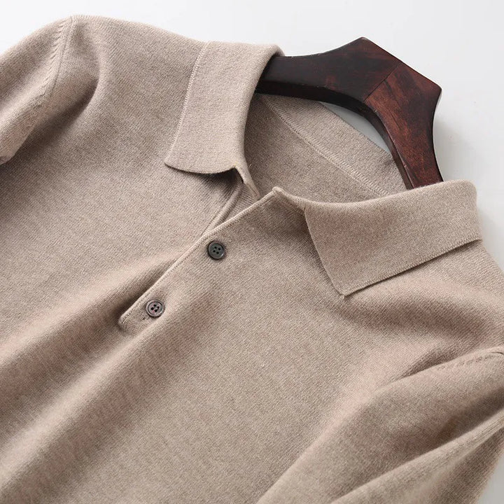 Graham - Cashmere Blend Polo Pullover