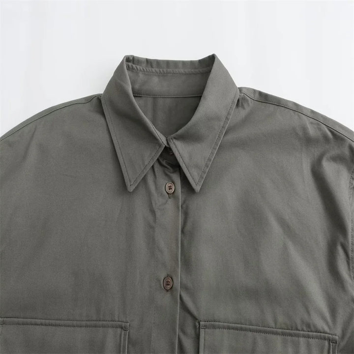 Elise - Polo Neck Windbreaker Shirt