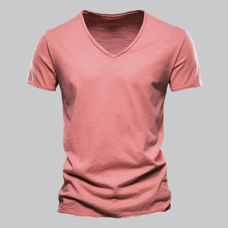 Patrick - Slim Fit Cotton V-Neck T-Shirt