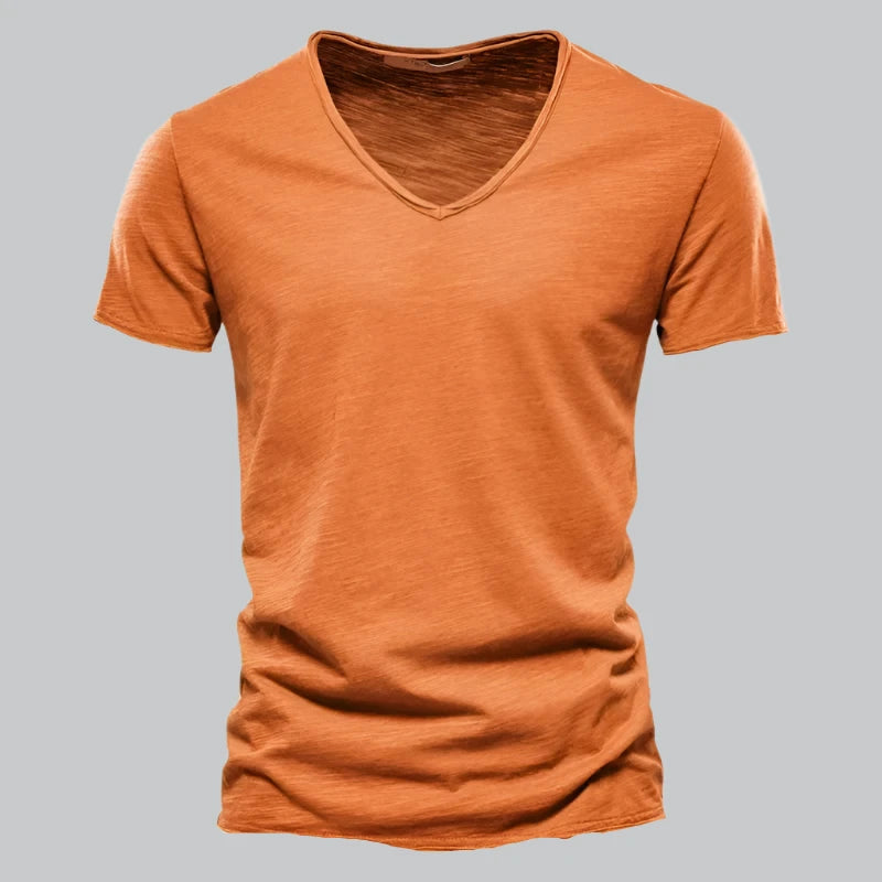 Patrick - Slim Fit Cotton V-Neck T-Shirt